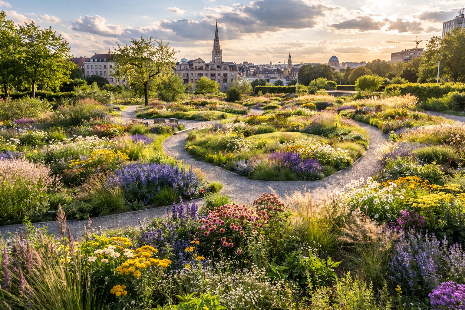 Dutch wave art garden