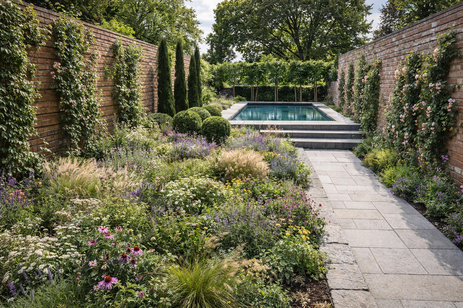 Art stone in city garden