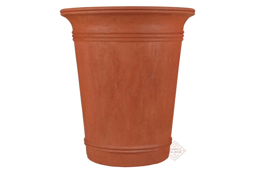 Vase Art Deco 85cm Terre Brute Grattée avec Watermark.webp