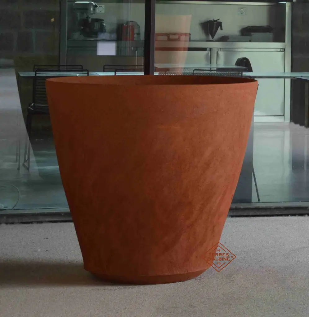 Cuvier – large XXL terracotta pot (63 cm, Terre brute brique)