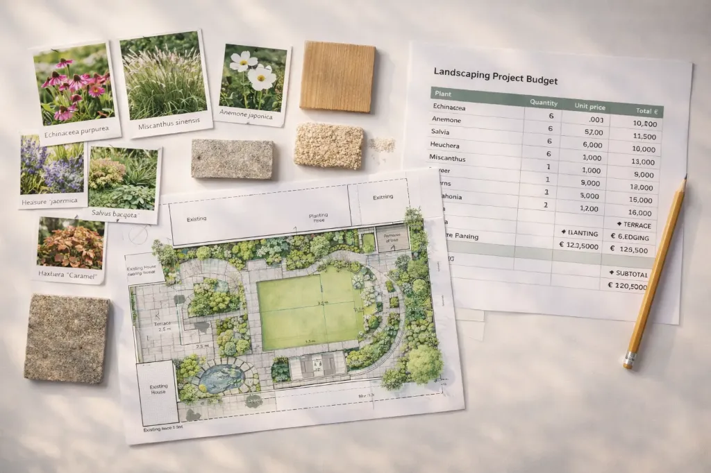 2D Garden Plan & Mood Book · Site Visit (Driveways & access · driveway, courtyard, parking, Compact · up to 300m²)